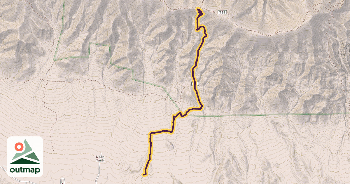 Map of Pierce Canyon Trail