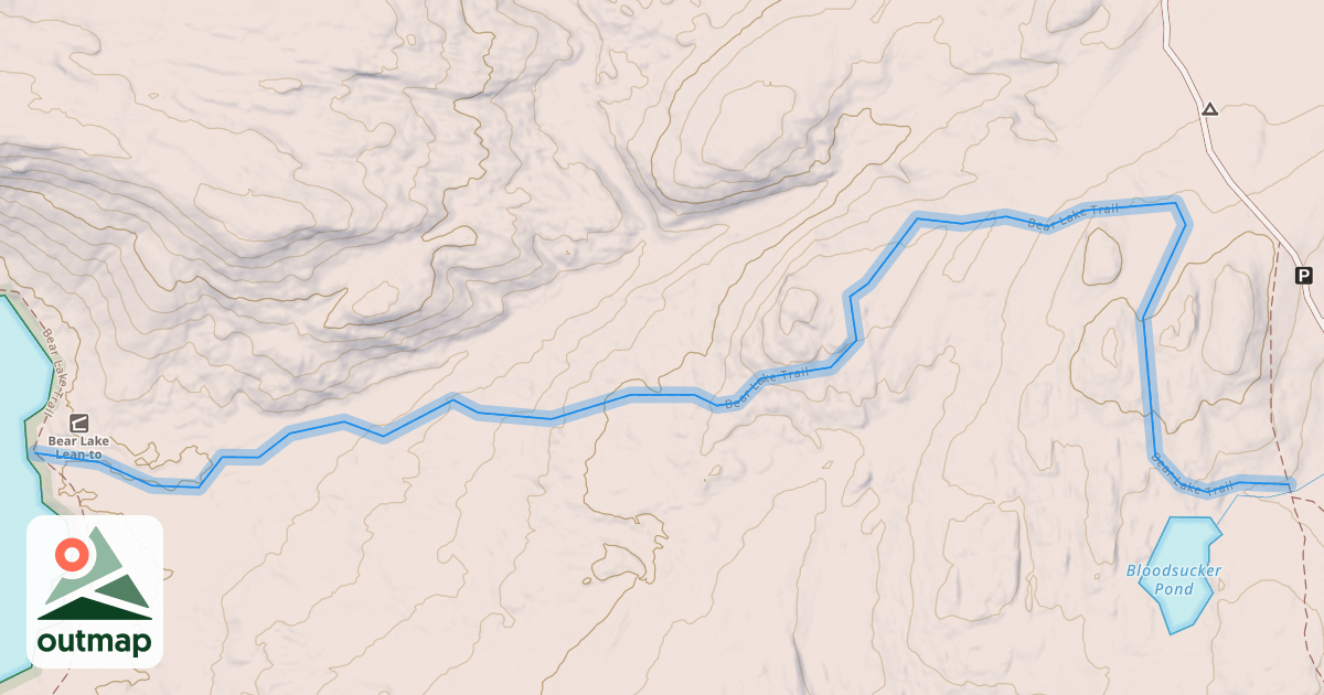 Map of Bear Lake Trail