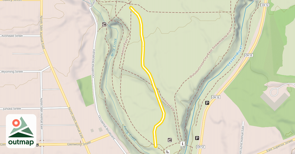 Map of Ski Trail