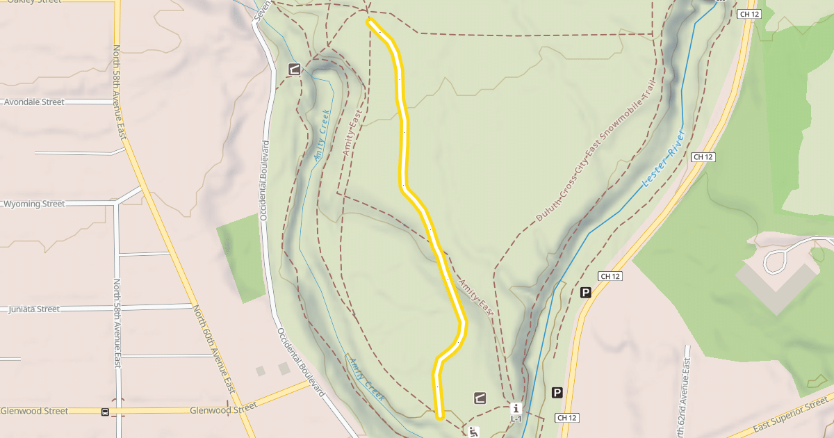 Map preview of Ski Trail