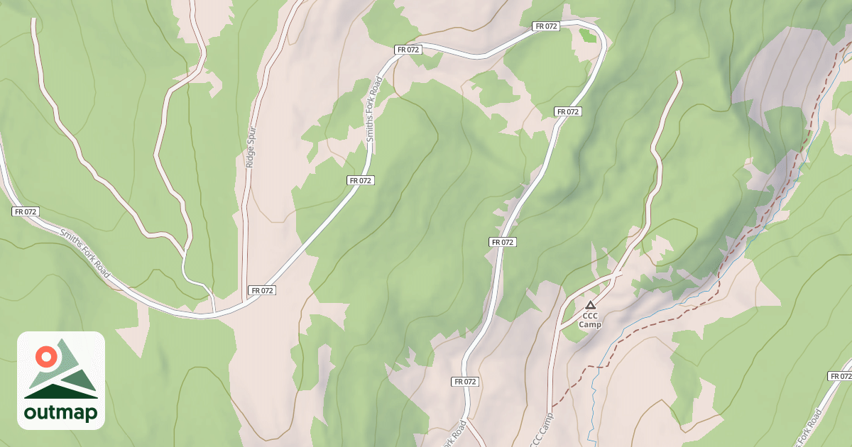 Map of Smiths Fork Snowmobile