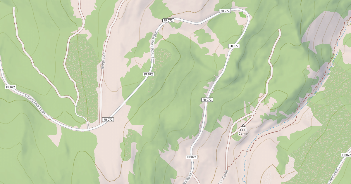 Map preview of Smiths Fork Snowmobile