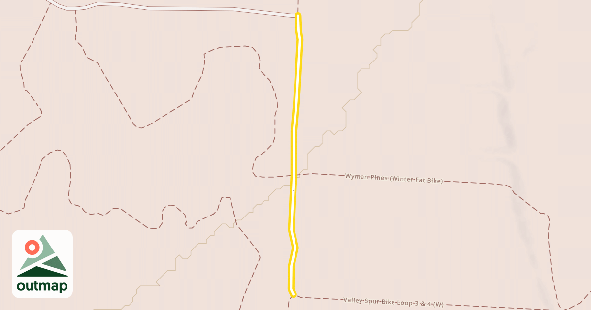 Map of Valley Spur Bike Loop 1, 3, 4 (W)