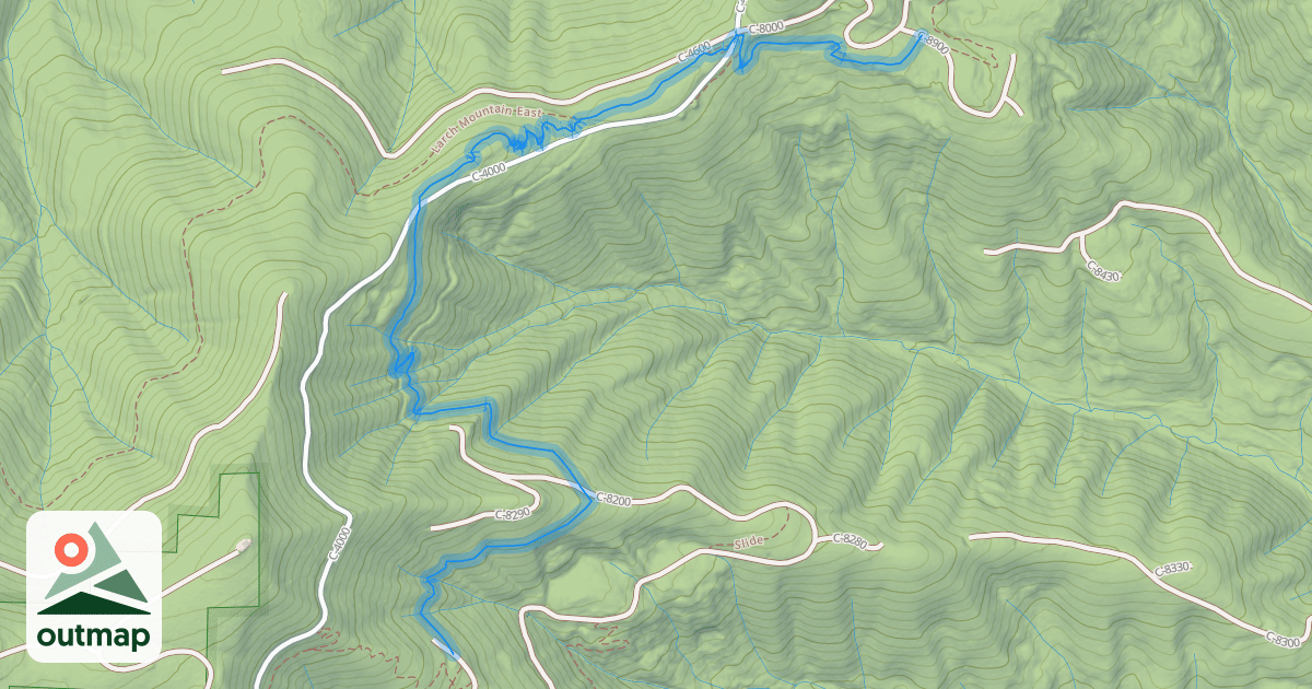 Map of Divide Trail North