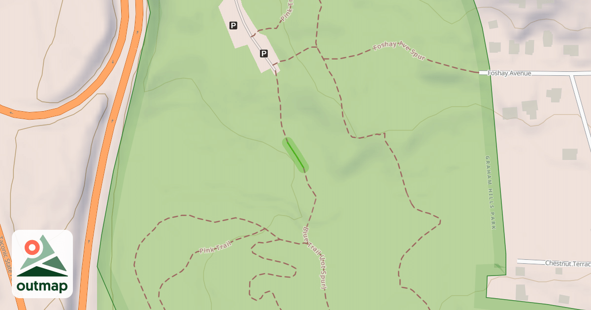 Map of Blue Trail (Lot Spur)