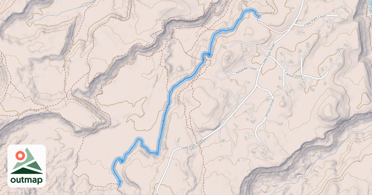 Map of Holy Bucket Trail
