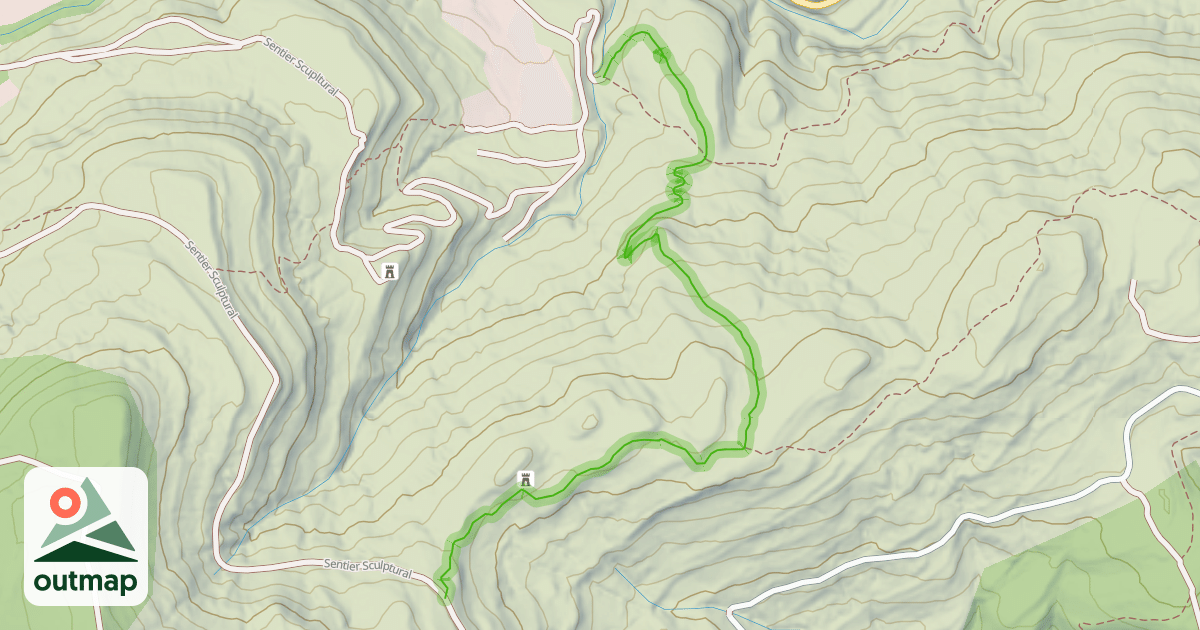 Map of Sentier Scupltural