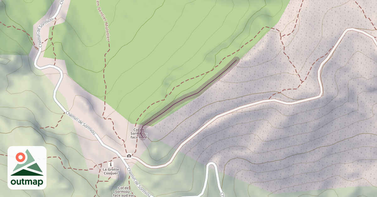 Map of Col de Sormiou (face Nord)