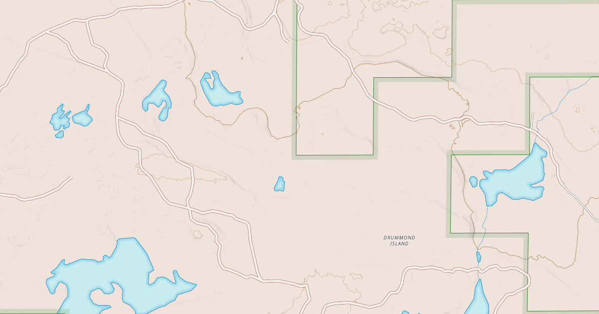Map preview of Drummond Island Route