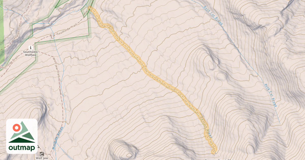 Map of Bennies Brook Slide