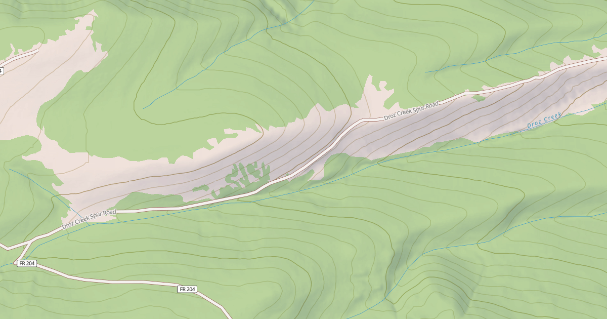 Map preview of DROZ CREEK SPUR
