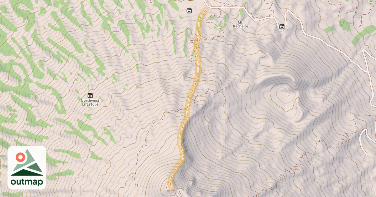 Map of Winter Uphill Route (upper)