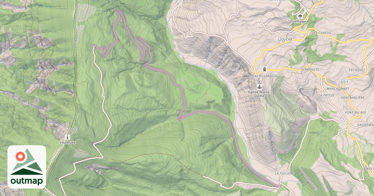 Map of Vallon des Graves