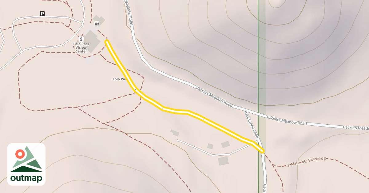 Map of 2 Mile XC Ski Loop