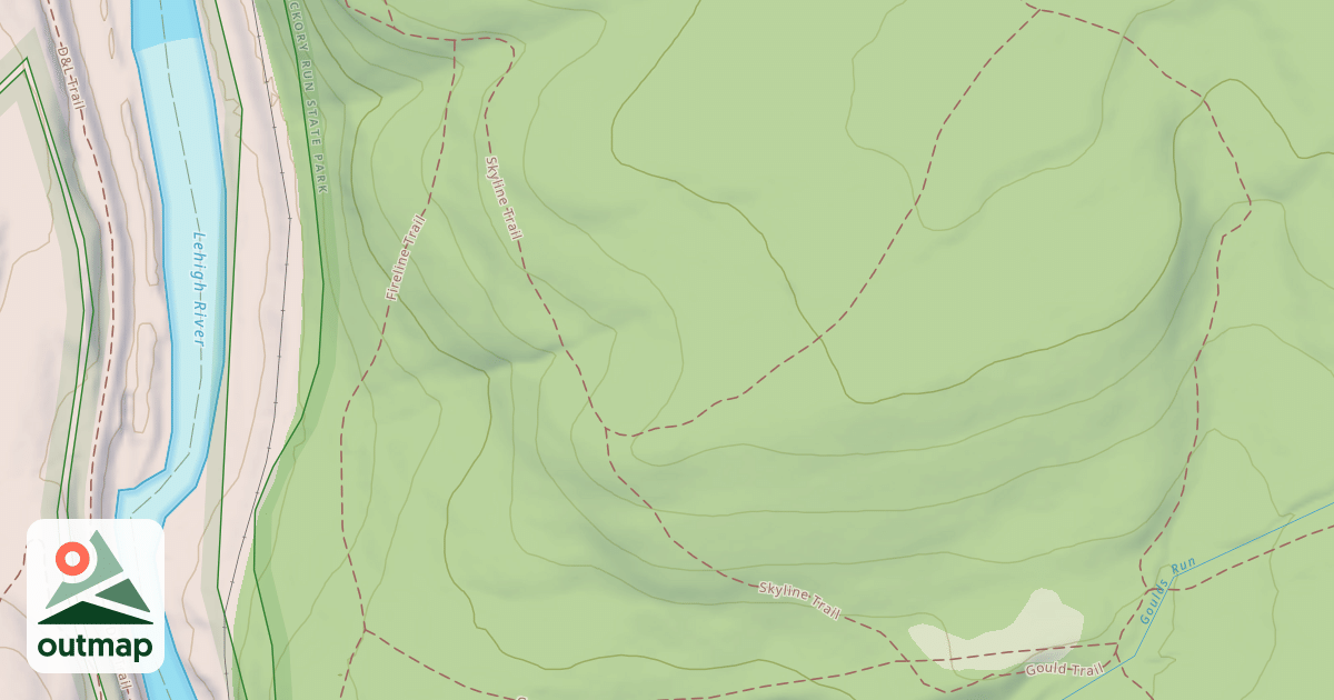 Map of Hickory Run State Park Trails