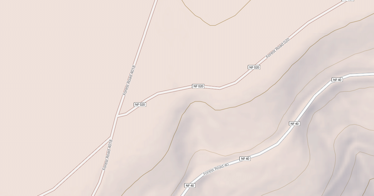Map preview of USFS National Forest System Roads {9B750BC6-FA6B-4915-BA2B-BBE93B8041DC}