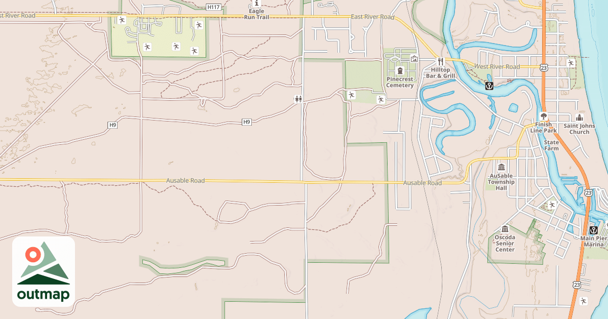Map of GRASS LAKE ROAD