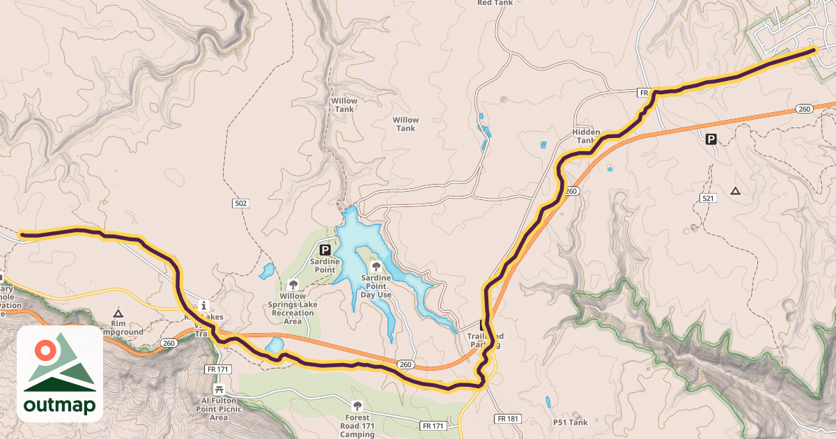 Map of General Crook Trail #140