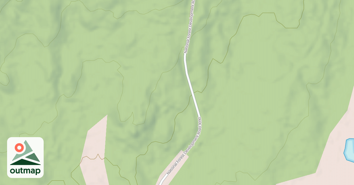 Map of KENDALL PEAK LAKES RD