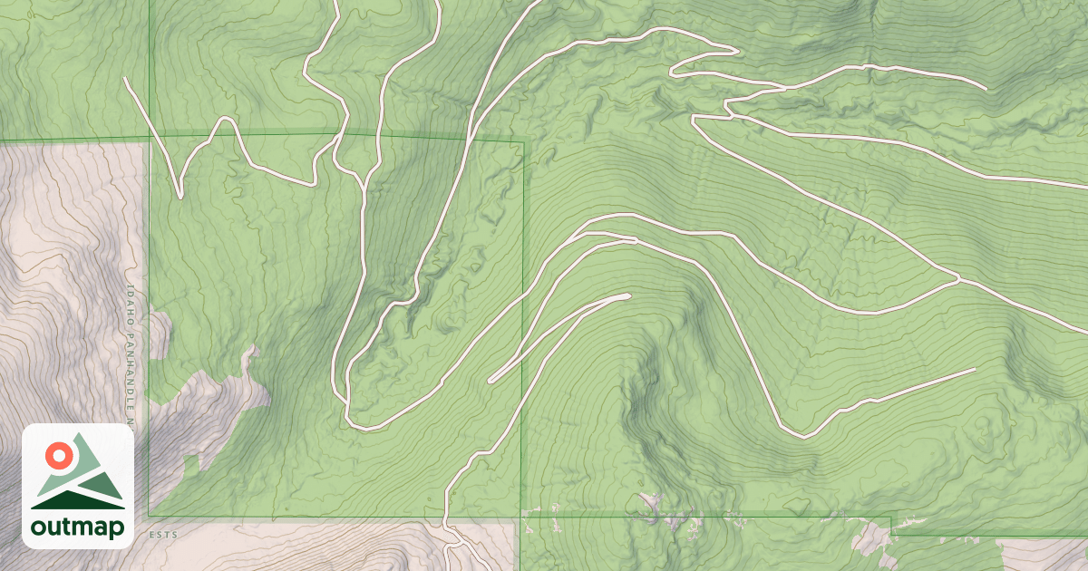 Map of NORTH CARIBOU CREEK