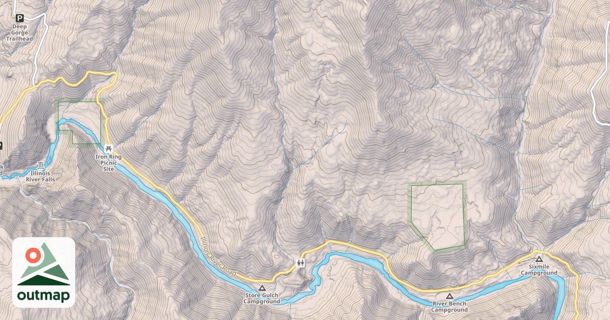 Map of ILLINOIS RIVER