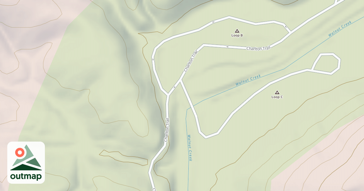 Map of CHARLTON CAMP LOOP C