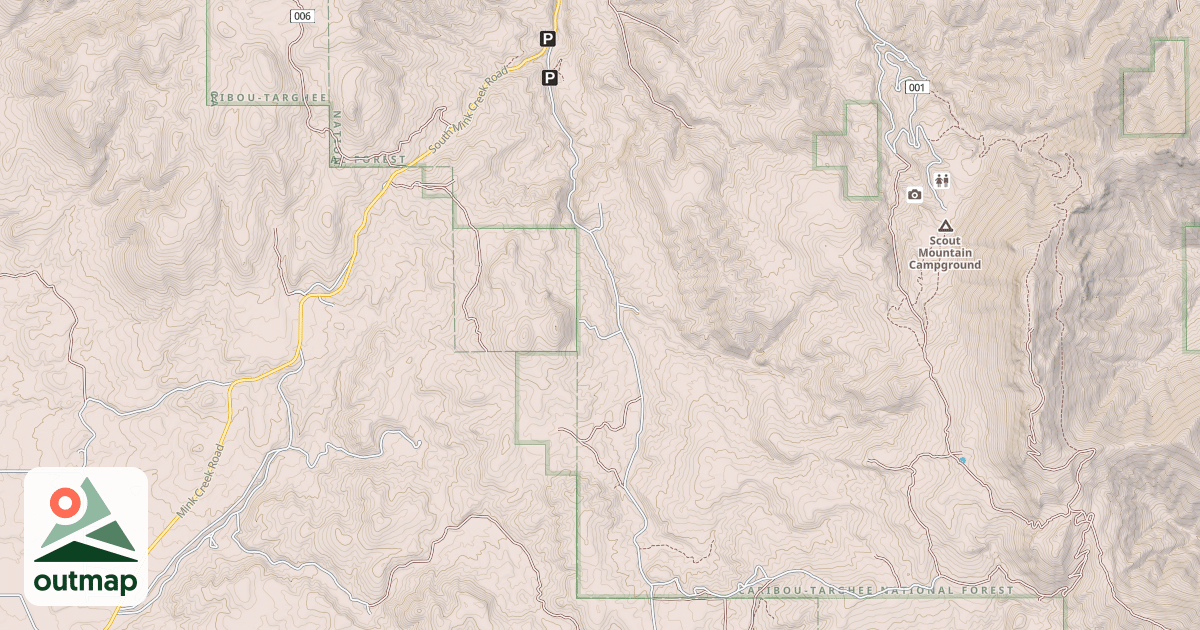 Map of SOUTH FORK MINK CREEK
