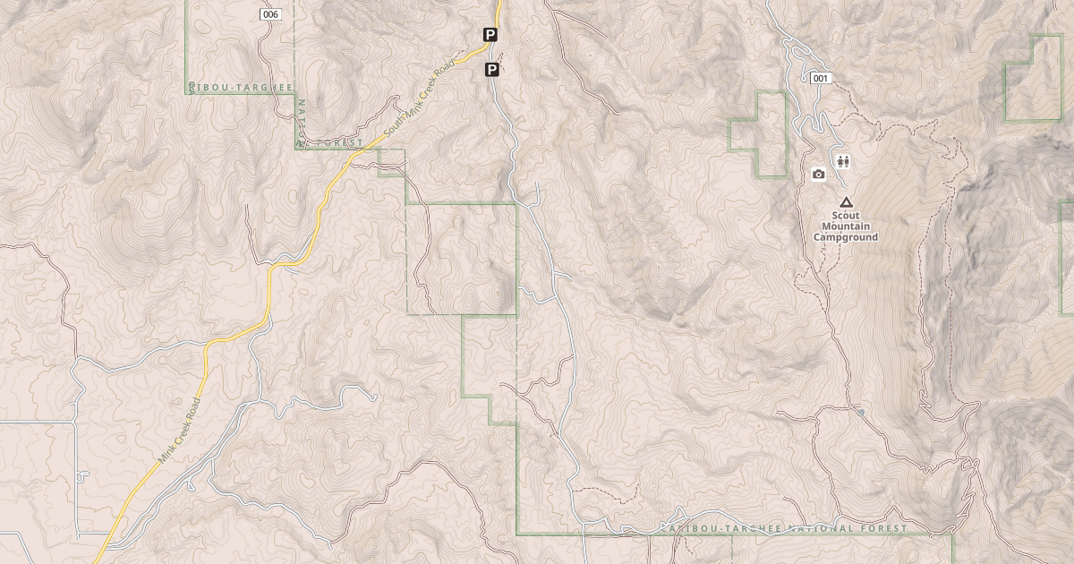 Map preview of SOUTH FORK MINK CREEK