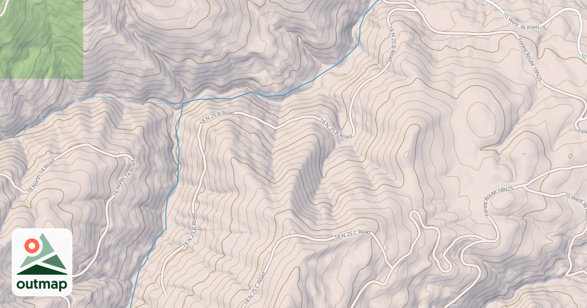 Map of PACKSADDLE CREEK