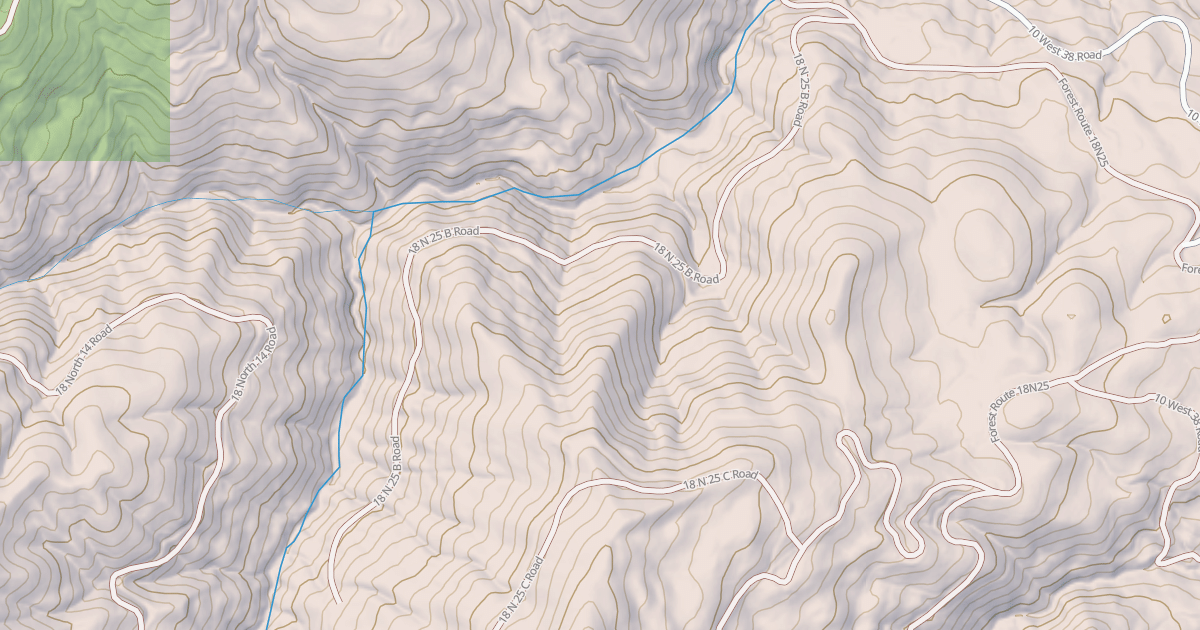 Map preview of PACKSADDLE CREEK