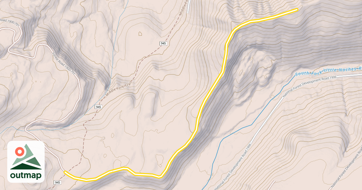 Map of National Forest Development Road 791