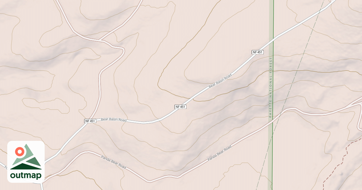 Map of BRUNDAGE MOUNTAIN