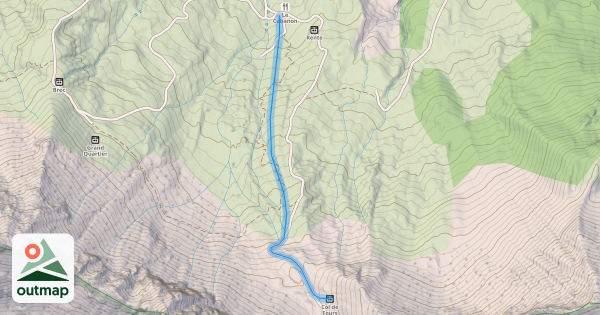 Map of Col de Fours