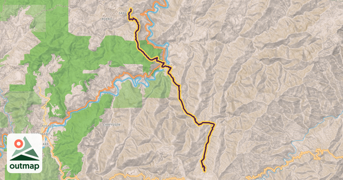 Map of Cordillera Great Traverse Trail