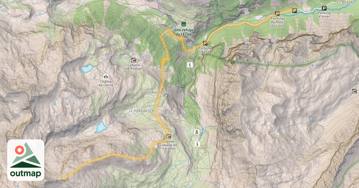 Map of Le Petit Pinier (antécime) — Les Mensals
