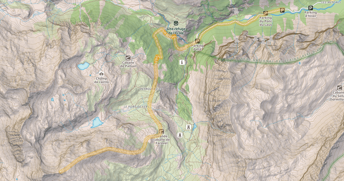 Map preview of Le Petit Pinier (antécime) — Les Mensals