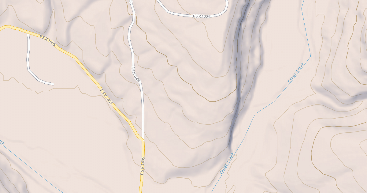 Map preview of USFS National Forest System Roads {71A5251D-8FFA-4BDB-959E-7A6CFF9549DD}