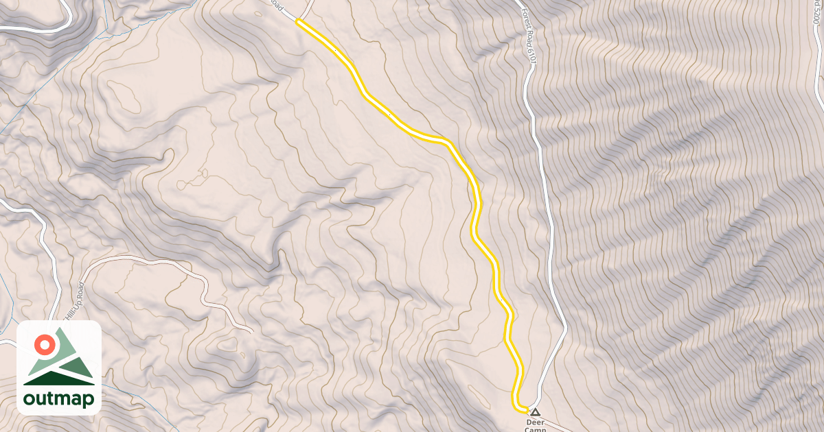 Map of Forest Road 6101