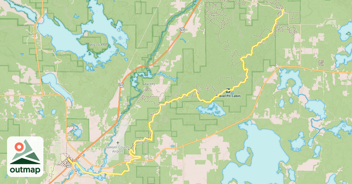 Map of Birkebeiner Trail