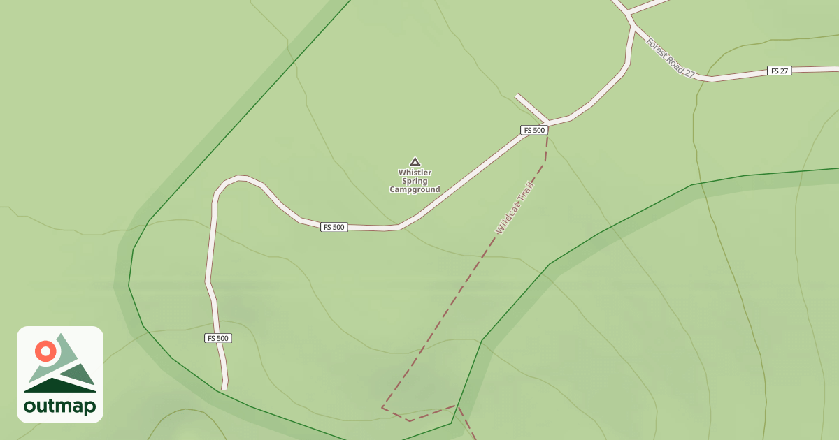 Map of WHISTLER SPRING CAMPGROUND