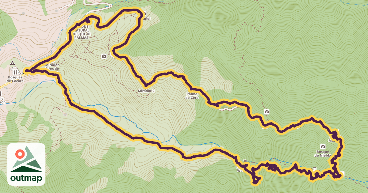 Map of Cocora Valley Loop