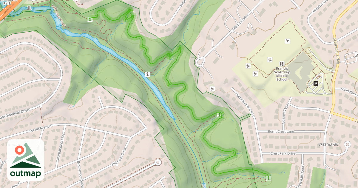 Map of Copperhead Run Trail