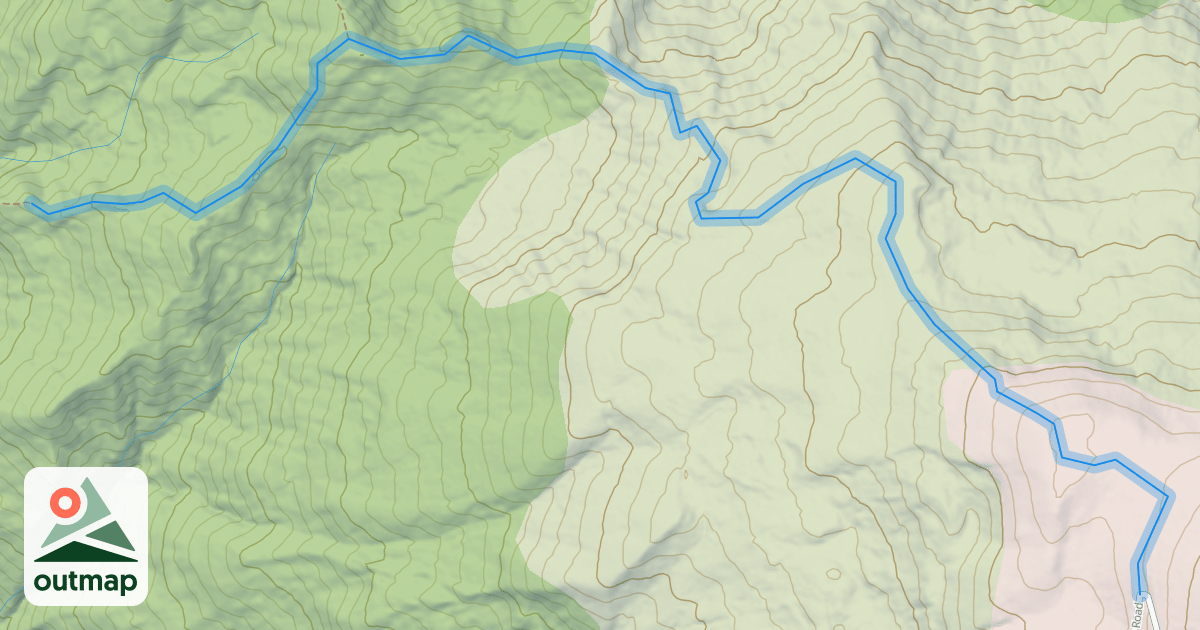 Map of Rain Gauge Spur Track