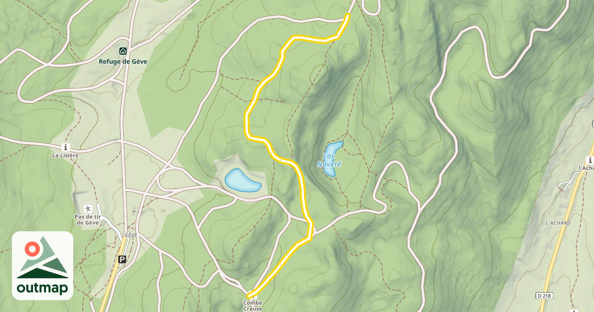 Map of Petite Scandinave - Les Chaumes / Combe Crause