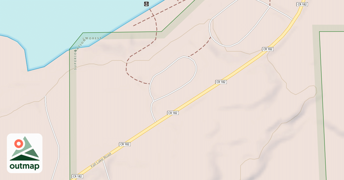 Map of FALL LAKE SPUR A