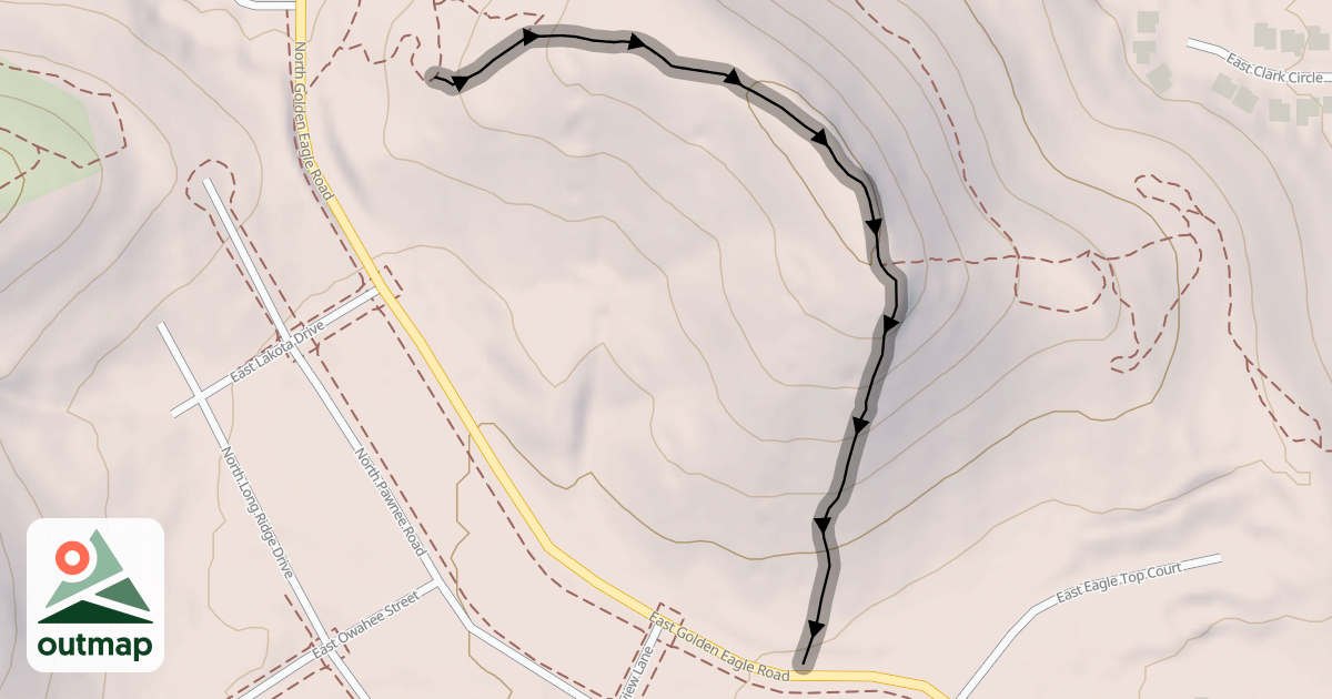 Map of Wall Drops Trail