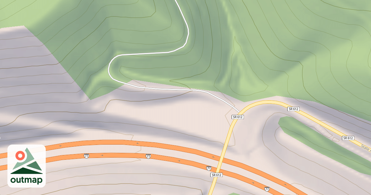 Map of HOGBACK MOUNTAIN