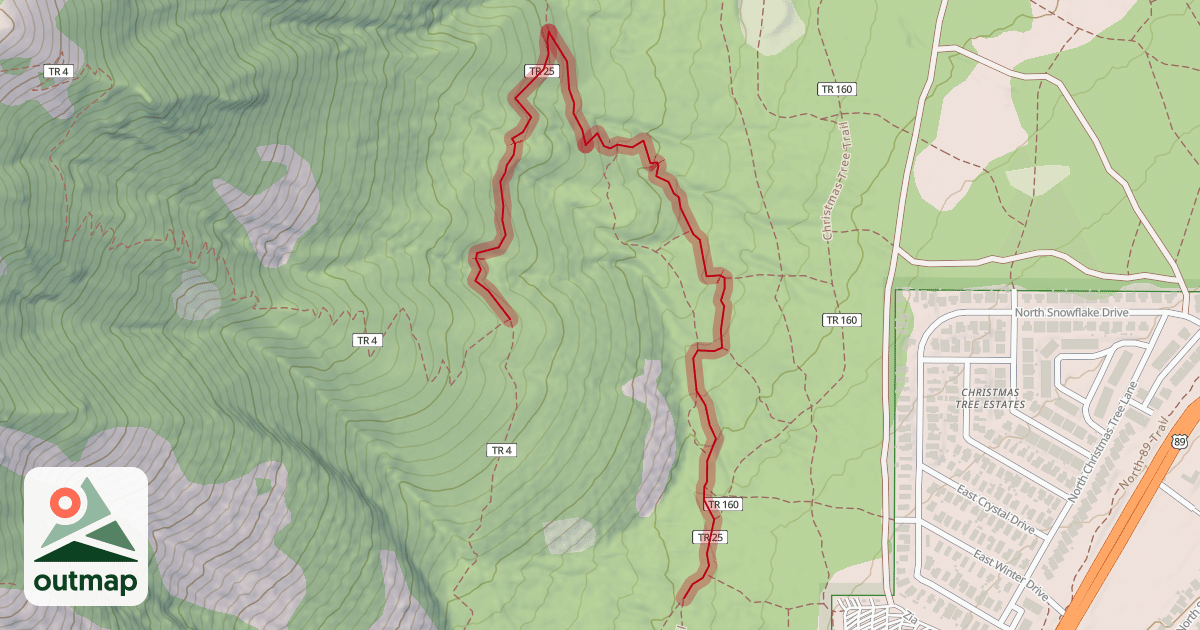 Map of Fatmans Loop Trail