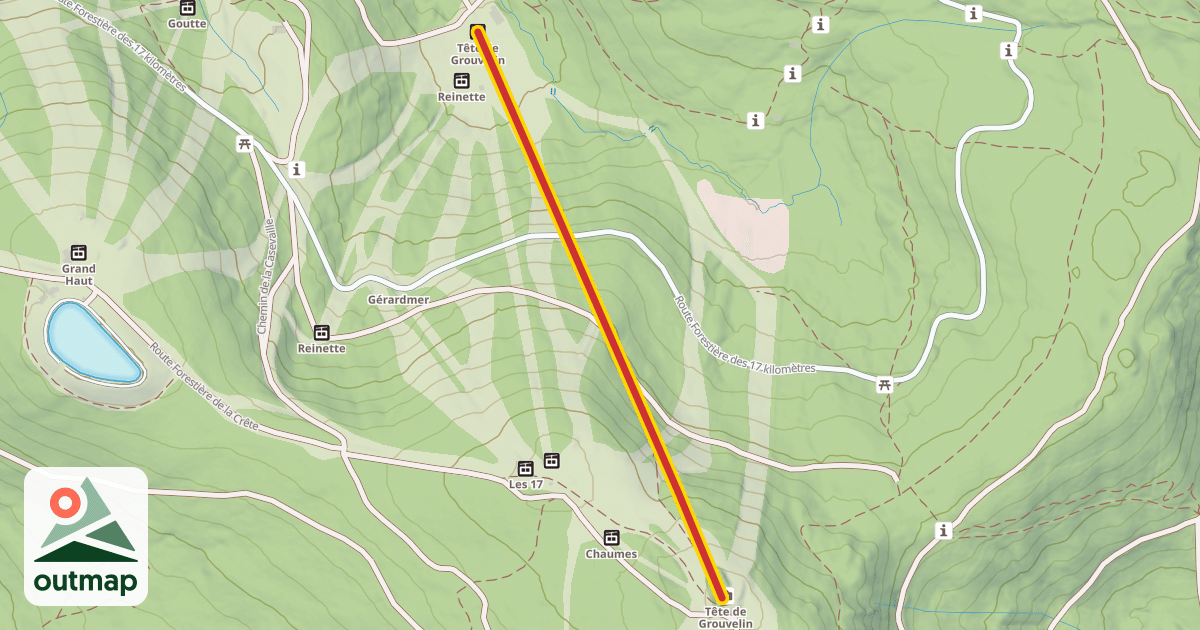 Map of Tête de Grouvelin
