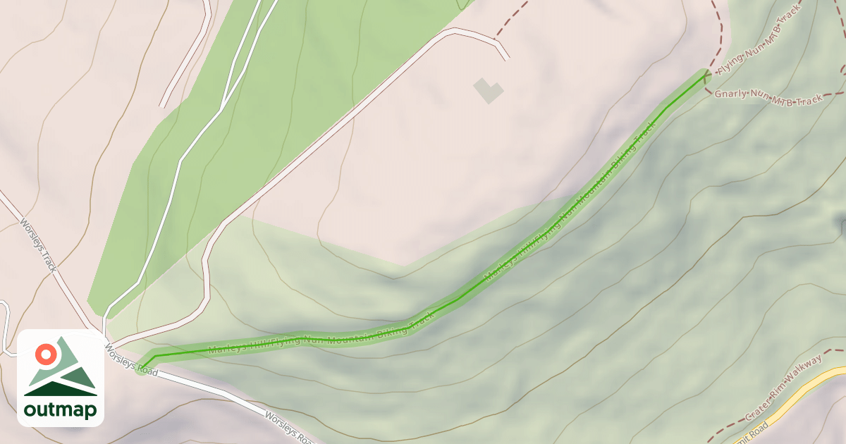 Map of Marleys Hill/Flying Nun Mountain Biking Track